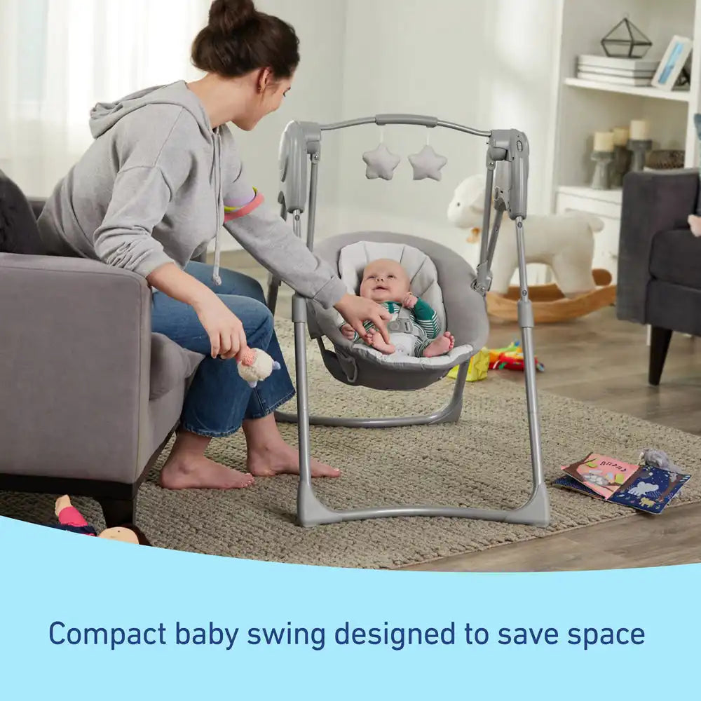 Slim Spaces™ Compact Baby Swing